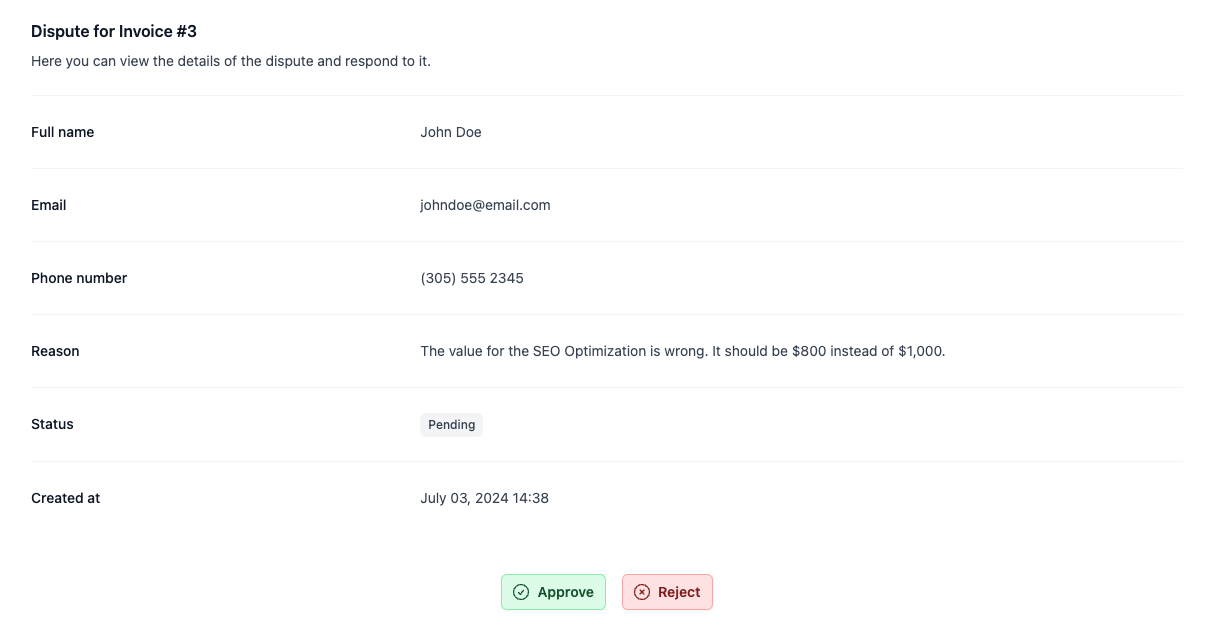 Invoice form